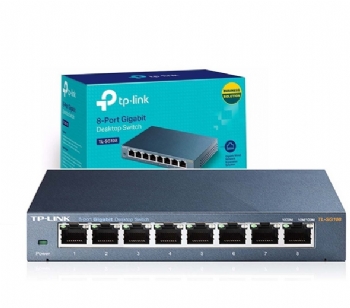 Hub Switch Roteador 8 Portas GIGA / TP-LINK TL-SG108 10/100/1000 Mbps Gigabit - (Cod. 36507NPD-SNB) - <font color="#B0AFAF" size="2">Vendido e Entregue por Net Box</b></font>