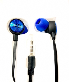 Fone de Ouvido com Microfone MB TECH * Conexão P2/P3 * Preto com Azul - (Cod. 38195)