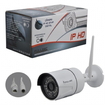 Câmera de Segurança Bullet IP * 30 Metros com Infravermelho Visão Noturna /  2MP Alta Resolução FullHD 1080p / Lente 3.6mm* - (Cod. 39596)