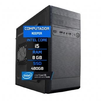 Computador Intel Core i5-10400 4.3 Ghz / 10ª Geração com 8 Gb de Memória, SSD 480 GB. Hdmi, USB 3.0 - (Cod. 39633)