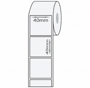 Etiqueta Adesiva para Balança * 40 mm x 40 mm * Rolo com 20 Metros - (Cod. 38860)