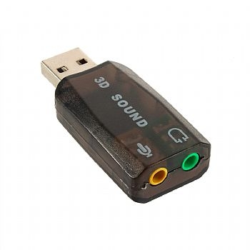 Adaptador de Audio USB X P2 Placa de Som 2.0 (USB macho X 2 saidas fêmea P2) (Cod. 33018-1)