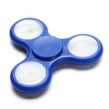Fidget Hand Spinner * Plástico ABS com LED * Azul (Cod. 33827-7) - * Serve como Amenizador da Ansiedade e do Stress *
