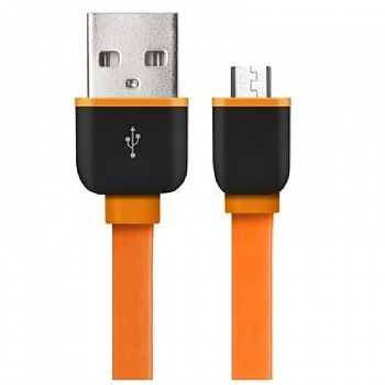 Cabo V8 USB x Micro USB de 1 Metro Laranjado Multilaser WI298 -  (Cod. 33975-5)
