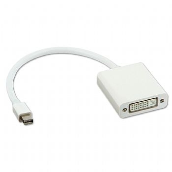 Cabo Adaptador Conversor MINI DisplayPort (Macho) para DVI (Fêmea) * Branco * (Cod. 34700-6)