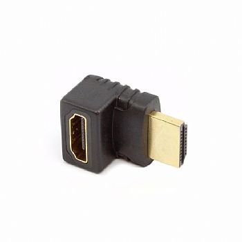 Adaptador HDMI x HDMI * EMENDA * (HDMI Macho x HDMI Fêmea) 90 Graus Fixo - (Cod. 34715-8)