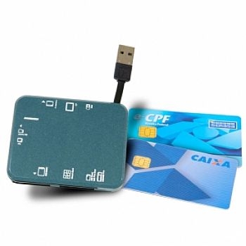 Leitor de Cartão SMART CARD (CERTIFICADO DIGITAL A3) USB 2.0 externo COMTAC (E-CPF / E-CNPJ / NE-e) (Cod. 27881-6)