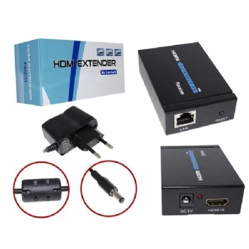 Adaptador Extensor HDMI até 60 metros (extende o cabo HDMI através de um cabo de rede) - (Cod. 34778-9)