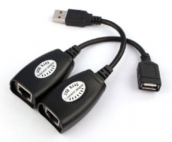 Cabo Extensor Adaptador USB x RJ45 (Serve para extender um cabo USB através de um cabo de rede) 45 metros * - (Cod. 27883-2)