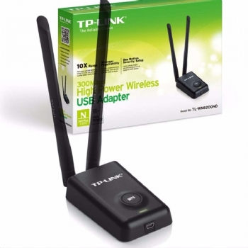 Adaptador USB Wi-Fi * TP-LINK * Rede / Internet / Sem Fio / 300Mbps / Duas Antenas 5DBi - (Cod. 35795-7)