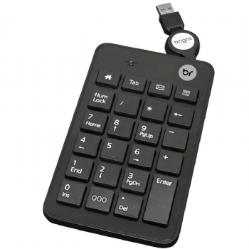 Teclado Numérico para Notebook, PC * Conexão USB * com Cabo Retrátil - (Cod. 37652)
