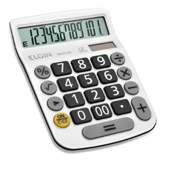 Calculadora de Mesa 12 Dígitos Elgin Mv-4132 Branca  - (Cod. 38269)