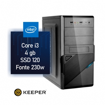 Computador Intel Core i3, 4 Gb Memória, SSD 120 Gb, Fonte 230W, Hdmi, USb 3.0 e Rede Gigabit - (Cod. 39279)