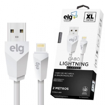 Cabo USB x Lightning iPhone * ELG * 2 Metros - (Cod. 37864)