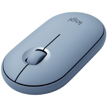 Mouse Sem Fio * Wireless e Bluetooth * Logitech PEBBLE M350 * 2.4 Ghz * Azul - (Cod. 37300)