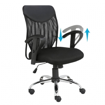 Cadeira Giratória Regulável para Escritório com Braços que possuem Altura Ajustável * Multilaser Office Lift * Suporta Até 120Kg - (Cod. 37629NPD)