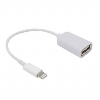 Cabo Adaptador OTG iPhone (USB Fêma x Energia Lightning) Branco - (Cod. 35520-5)