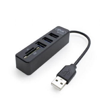 Hub USB 2.0 * 3 Portas + Leitor de Cartão de Memória SD *  - (Cod. 38846)