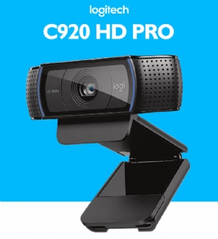 Câmera Webcam Logitech C920 PRO Full HD 1080p USB com Microfone (versão BOX na caixa) - (Cod. 37094-A2)