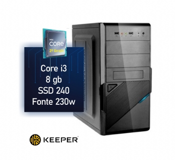 Computador Intel Core i3 2100 2ª Geração com 8 Gb Memória, SSD 240, Fonte 230W, Hdmi, Usb 3.0 e Rede Gigabit - (Cod. 39367)