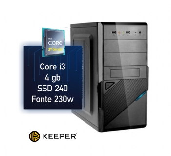 Computador Intel Core i3 2120 2ª Geração com 4 Gb Memória, SSD 240, Fonte 230W, Hdmi, Usb 3.0 e Rede Gigabit - (Cod. 39365)