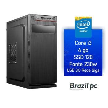 Computador Intel Core i3-530 2.93 Ghz com 4 Gb, SSD 120 gb, Fonte 230W Real, HDMI, USB 3.0 e Rede Gigabit - (Cod. 39570NPD)