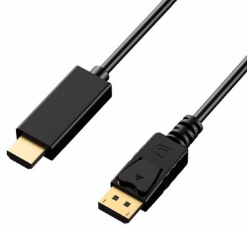 Cabo Adaptador Conversor DisplayPort (Macho) x HDMI (Macho) * 1,80 Metros * - (Cod. 36931)
