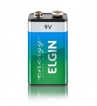 Bateria Elgin 9V Bujão * 6LR61 * Alcalina *<BR>(Cod. 31903-4)