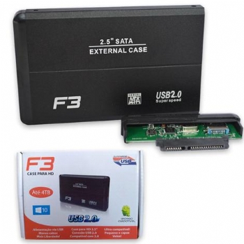 Case / Gaveta Externa USB para Hd 2.5" com Cabo  - (Cod. 36473-3)