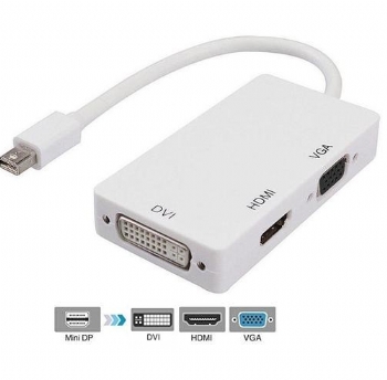 Cabo Conversor Mini Displayport (Macho) para HDMI / DVI 24+5 / VGA (Fêmea) - (Cod. 35624-6)