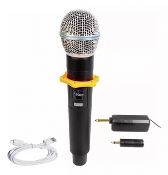 Microfone Profissional Sem Fio com Receptor BYZ D-MB-30 *Alcance de Até 20 Metros* - (Cod.40219)