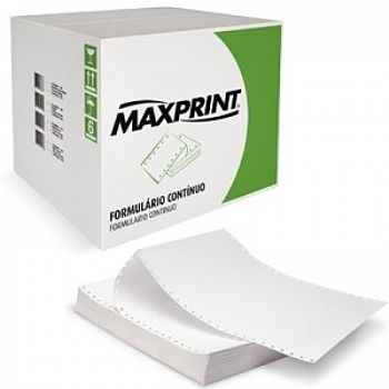 Formulário Contínuo Maxprint 01 Vias * 3000 Folhas * 80 Colunas * 240 x 280 * (Cod. 32887-6)