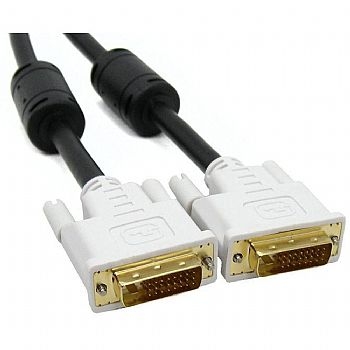Cabo DVI x DVI 24+1 com Filtro (DVI Macho x DVI Macho) * Para Monitor / TV / DVI-D / Dual Link * 5 Metros *<BR>(Cod. 32840-7)