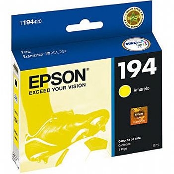 Cartucho de Tinta EPSON T194420 / XP104, XP204, XP214 / 3 ml / Original * Amarelo * (Cod. 33118-0)