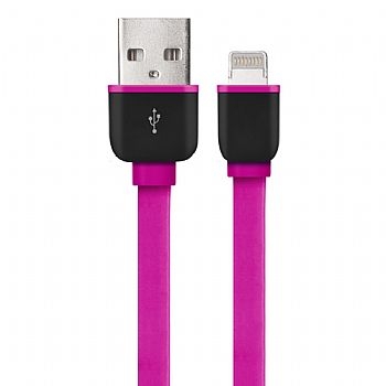 Cabo USB para iPhone 5, 6 , 7 , 8 e 10 * 1 Metro * Rosa Multilaser wi299 (Cod. 33978-4)