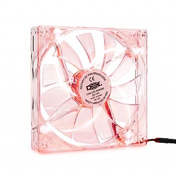 Ventilador Cooler para Gabinete / Fonte 14 x 14 cm com conector para Placa e Fonte *LED Vermelho* - (Cod. 34711-6)