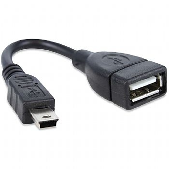 Cabo Adaptador OTG x Mini USB V3 (USB Fêmea X Mini USB macho) 10 cm -  (Cod. 34852-6)