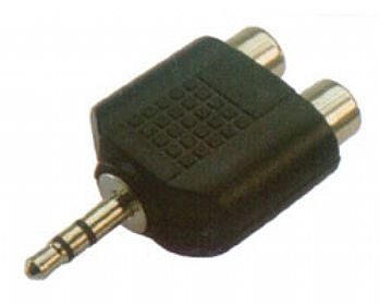 Adaptador Plug P2 x RCA (1 P2 Macho x 2 RCA Fêmea)   (Cod. 23845-8)