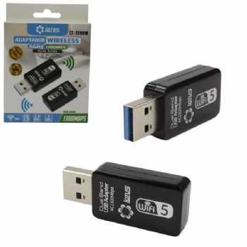 Adaptador Wi-FI * USB 3.0 * para Rede / Internet * Sem Fio Wireless * AC Dual Band 1300 Mbps * - (Cod. 39875)