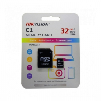 Cartão de Memória 32 Gb HIKVISION Classe 10 * Micro SD + Adaptador SD - (Cod. 39897)