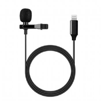 Microfone de La Pela para Smartphone com Entrada Lightning iPhone iOs - (Cod. 37686)