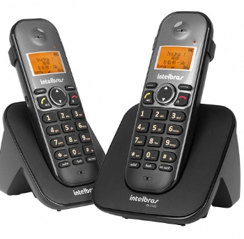 Telefone Sem Fio Base + Ramal Intelbras TS-5122 com Viva Voz e Identificador de Chamadas - (Cod. 35372-8)
