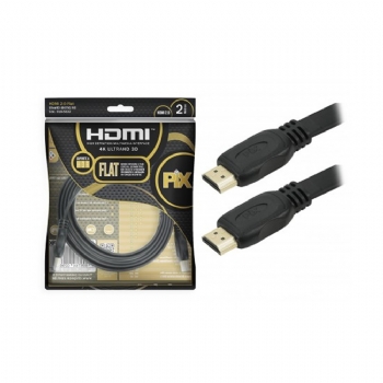 Cabo HDMI de 2 metros 3D 4K (HDMI Macho x HDMI Macho) Modelo Flat - (Cod. 39099)