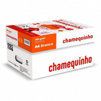 Papel A4 CHAMEQUINHO - 75 G (Caixa com 50 Pacotes de 100 Folhas)  - (Cod. 33098-7)