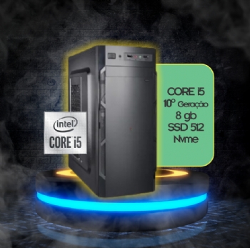 Computador Intel Core i5-10400F até 4.3 Ghz / 10º Geração com 8 Gb de Memória, SSD 512 GB m.2 NVME, Hdmi, USB 3.0 e Rede Gigabit 10/100/1000 - (Cod. 40339)