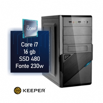 Computador Intel Core i7 3770 3ª Geração com 16Gb Memória, SSD 480 Fonte 230W, USB 3.0 e Rede Gigabit 10/100/1000 - (Cod. 39322)