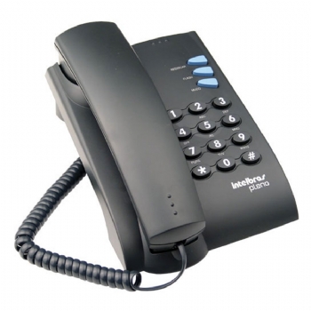 Aparelho Telefônico / Telefone INTELBRAS Pleno sem Chave *GRAFITE* - (Cod. 22806-0)